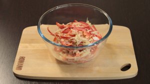 Рецепт Салат редька с крабовыми палочками