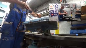 Устранение утечки на теплообменнике кондиционера при помощи бандажа