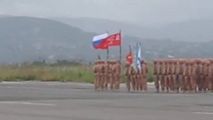 Репетиция парада Победы на российской авиабазе Хмеймим в Сирии 04.05.2016 (часть 1)
