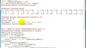 Проведение корреляционного анализа
