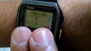 Vintage Casio BP-120 blood pressure monitor watch full testing