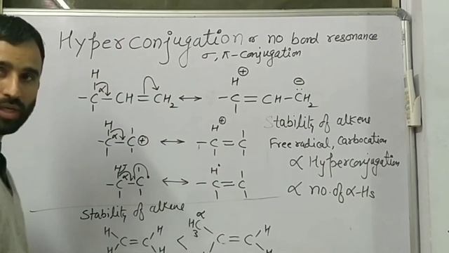 Hyperconjugation   Stability Of Alkene, Carbocation, Carbanion, Free 