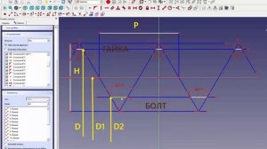 FreeCad Теория резьбы Victor Ignatov