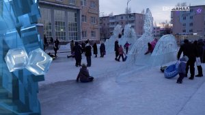 На центральной площади города состоялось торжественное открытие снежного городка