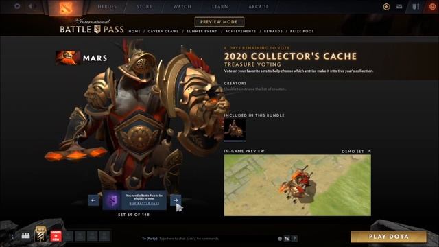 2020 Collector's Cache Vote - 148 Dota 2 Sets смотреть онлайн