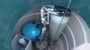 Установка умягчителя воды в кессоне 1300 мм