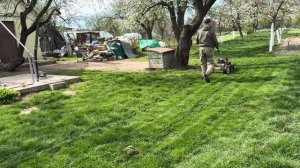 Газонокосилка Oleo-Mac, замена масла 12.04.2024.-UHD60.