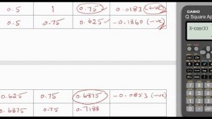 Bisection Method using Casio fx-991MS Calculator | Transcendental Equation | Numerical Methods