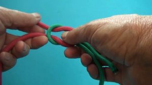 Прямой узел, синхронный способ вязки.