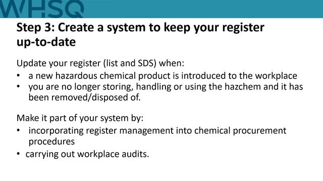 Creating a hazardous chemical register presentation смотреть онлайн