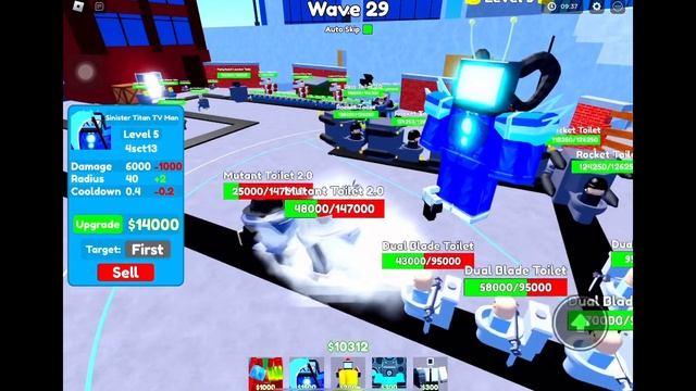 Toilet Tower Defense I got Sinister Titan TV Man  Gameplay!