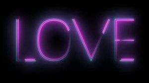 [10 HOURS] Love Neon Text | Animation Background | Video Only (1080 HD)
