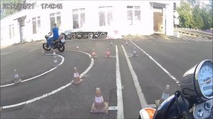 Мотоплощадка на Яблочкова, упражнение №1. Змейка, колейная доска, 5сек зона