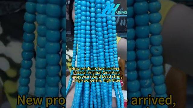 241225-4 New products have arrived, natural original American turquoise round bead string