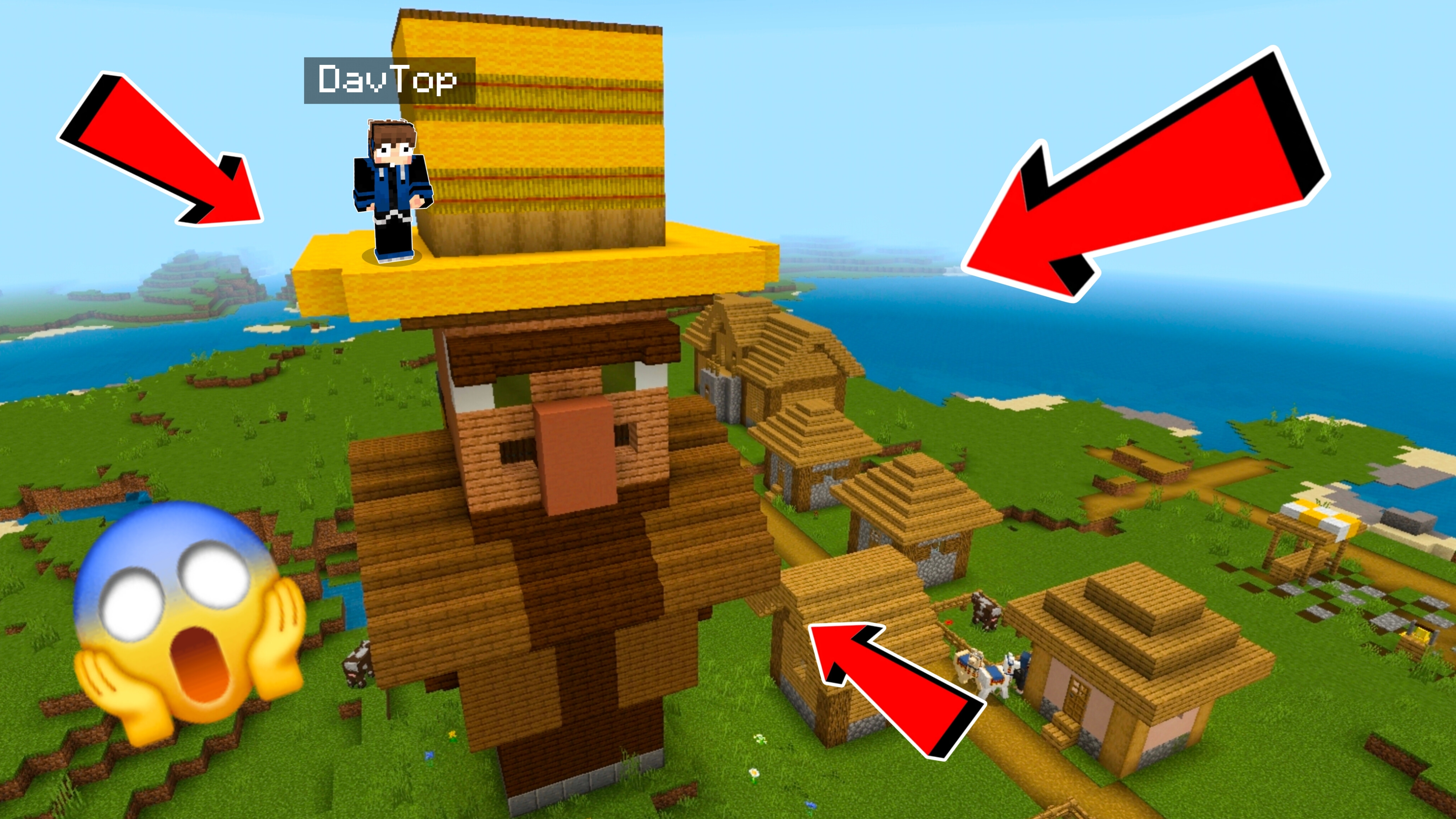 😱КТО ПОСТРОИЛ ЭТОГО ГИГАНТСКОГО ЖИТЕЛЯ В НАШЕЙ ДЕРЕВНЕ | Minecraft