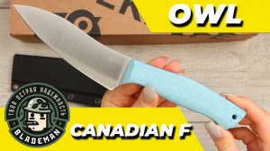 Нож OWL Canadian F, N690 Cryo, Micarta Jeans Blue, Kydex