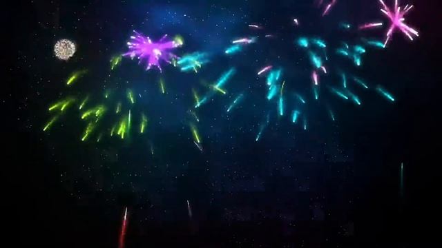 💥🎶 Neon Fireworks Rainbow Bright VJ Loop Video Background смотреть онлайн
