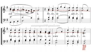 ХВАЛИТЕ ИМЯ ГОСПОДНЕ, муз. П. Иванова - Альтовая партия