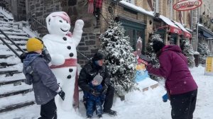 🇨🇦 Снежная прогулка в Старом Квебеке❄🌨️☃️ Обед в Cochon Dingue Champlain🐖🍖🍲 Февраль 2023 г