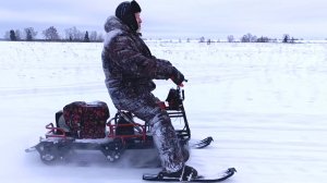 Самодельный снегоход Иноходец, 2 часть, проверка в деле.