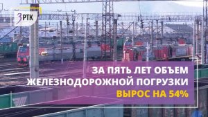 За пять лет объем железнодорожной погрузки вырос на 54%