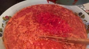 Лечо с рисом. Очень вкусный салат.