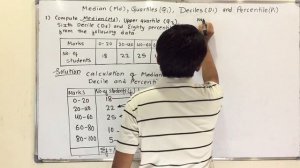 Median, Quartile, Deciles and Percentile | Measures of Central Tendency|