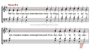 Ирмосы 1-го канона на Крещение Господне, сокр. Знаменный распев - Альтовая партия