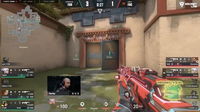 FNATIC Derke & Chronicle 2v5 vs FURIA | VCT LOCK//IN смотреть онлайн