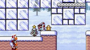 Christmas Hack (SNES) Gameplay on SMW Hack