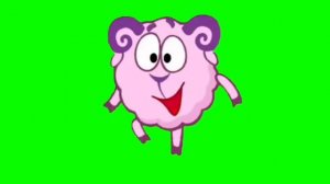 Футаж Бараш из Смешариков смется/на зелёном фоне/ хромакей