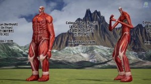 Giant & Titan Size Comparison 3d animation (거인 & 타이탄 크기비교 애니메이션)(feat. Attack on titan & god of war