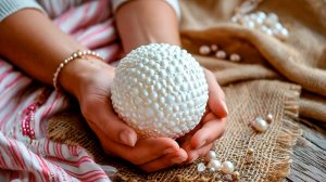 Креативный DIY Пенопластовый шар, мешковина и ткань – Создаем уникальный декор!