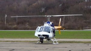 Bell 206 Jet Ranger Helicopter Full Sound Turbine Jet Engine Start, Take Off. Sky4.