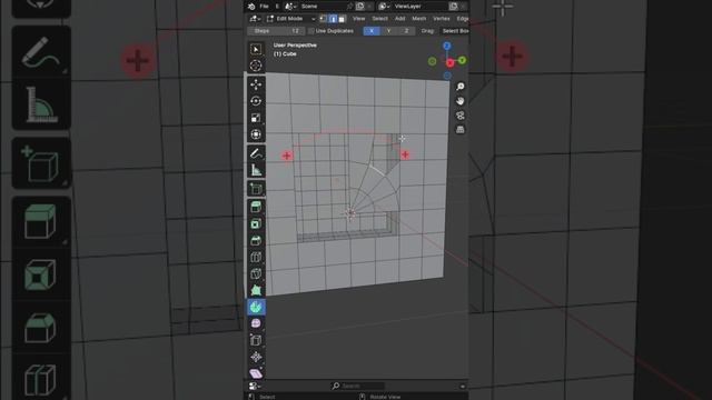 Блендер уроки - моделирование дуг и арок  #blendertips #blendertutorial