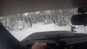 Не большой тест колес Streamstone по глубокому снегу))) 4runner на 5vz-fe)))