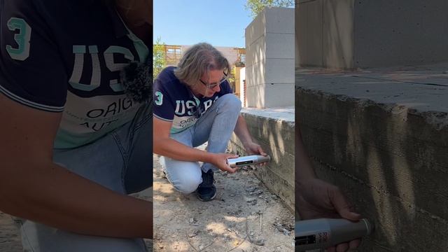 Замер склерометром бетона В25 на 10 день вертикальная поверхность не зачищенная ФЛЭТХАУС  #стройка