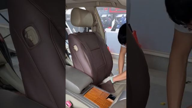 Toyota camry brown custom seat cover #car #toyotacamry #caraccessories #seatcover