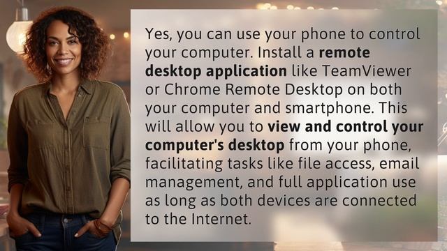 Can I use my phone to control my computer?