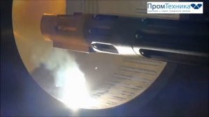 Лазерная гибридная наплавка проволокой внутри циллиндра