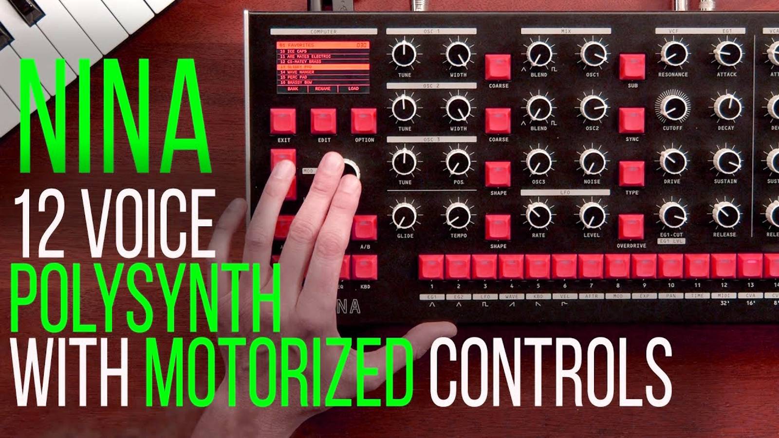 Melbourne Instruments Nina 12: Voice Analog Polysynth with Motorized Controls