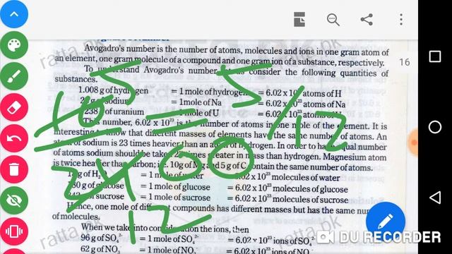 FSc Chemistry Lecture 11 Avogadro's No and Example 6 and 7 смотреть онлайн