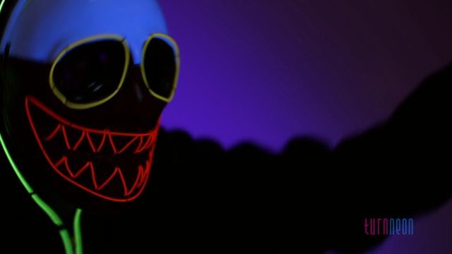 Light Up Neon LED EL Wire Clown Mask From TurnNeon.com смотреть онлайн