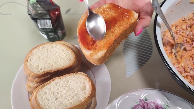 ГОРЯЧИЕ БУТЕРБРОДЫ НА СКОВОРОДЕ, ОЧЕНЬ ВКУСНЫЕ ЖАРЕНЫЕ БУТЕРБРОДЫ, МИНИ ПИЦЦА