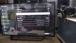 Looking at the big Sony Bravia KDL48WD653BU 48 inch 1080P full HD TV unedited video