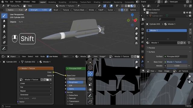 17. Texturing jet Missile