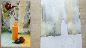 Урок 6. Написание натюрморта акварелью на вертикальном формате