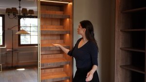 Гардеробная ECOLINE с дверями купе в бронзовом цвете