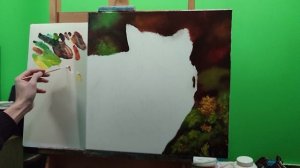 Как нарисовать волка маслом в один сеанс|как рисовать волка|уроки рисования #art #живопись #рисуем