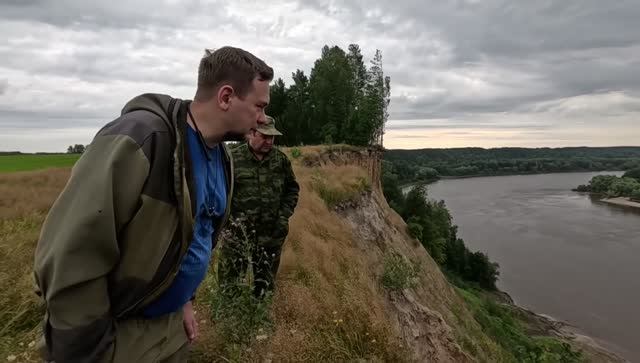 Геологическое обнажение возле бывшей деревни Романово.